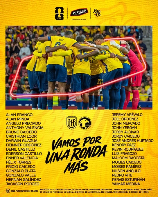 Ecuador anunció lista ampliada para amistosos previo al Mundial 2026: Beccacece espera definir los 26 convocados