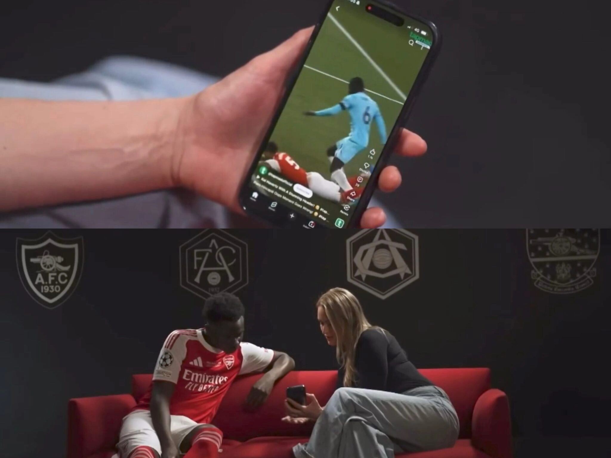 Bukayo Saka estalla de risa por viral de Piero Hincapié durante festejos del Arsenal campeón