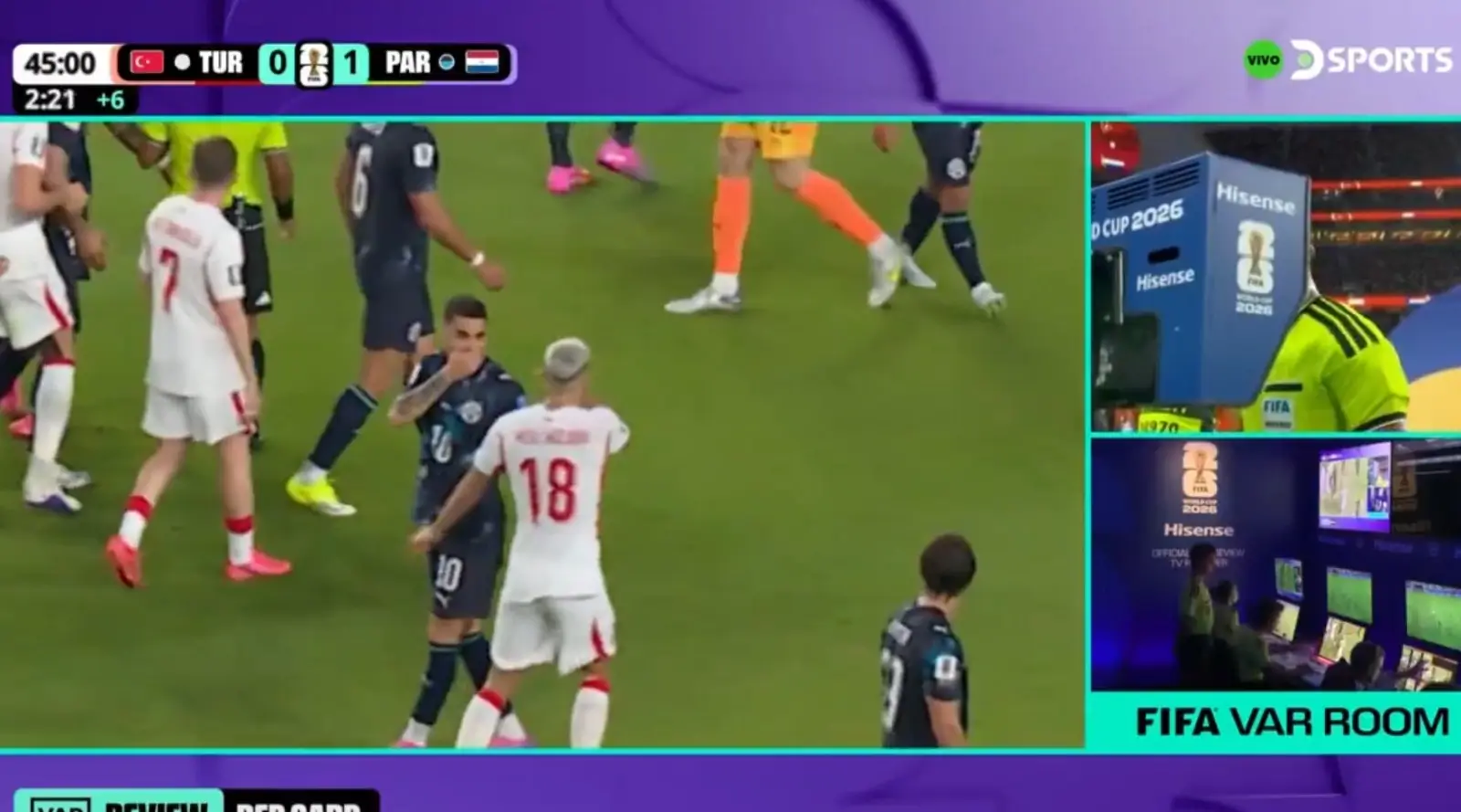 Almirón hace historia con la primera roja por nueva regla