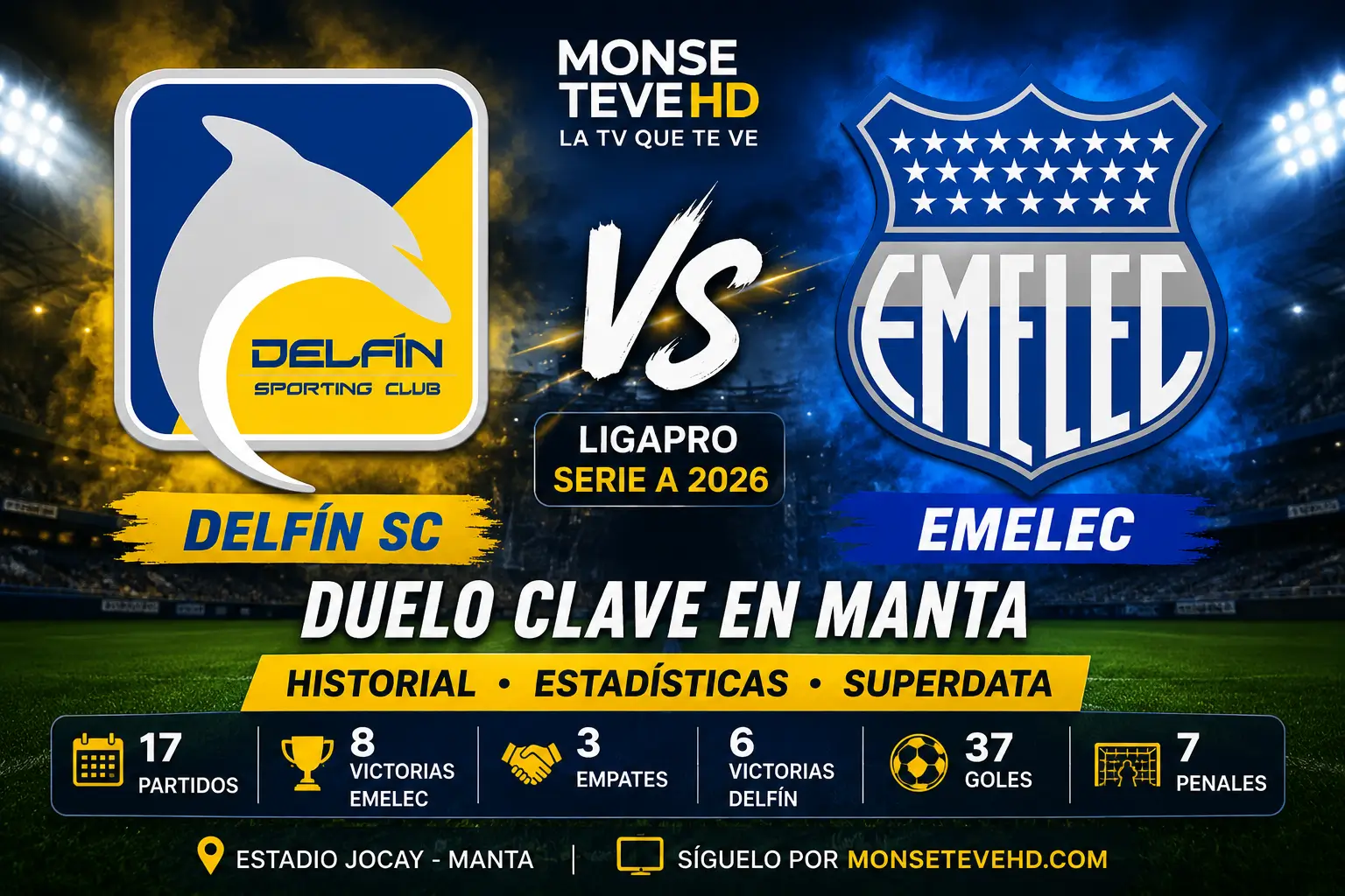 Delfín vs Emelec: historial y superdata del duelo en Manta