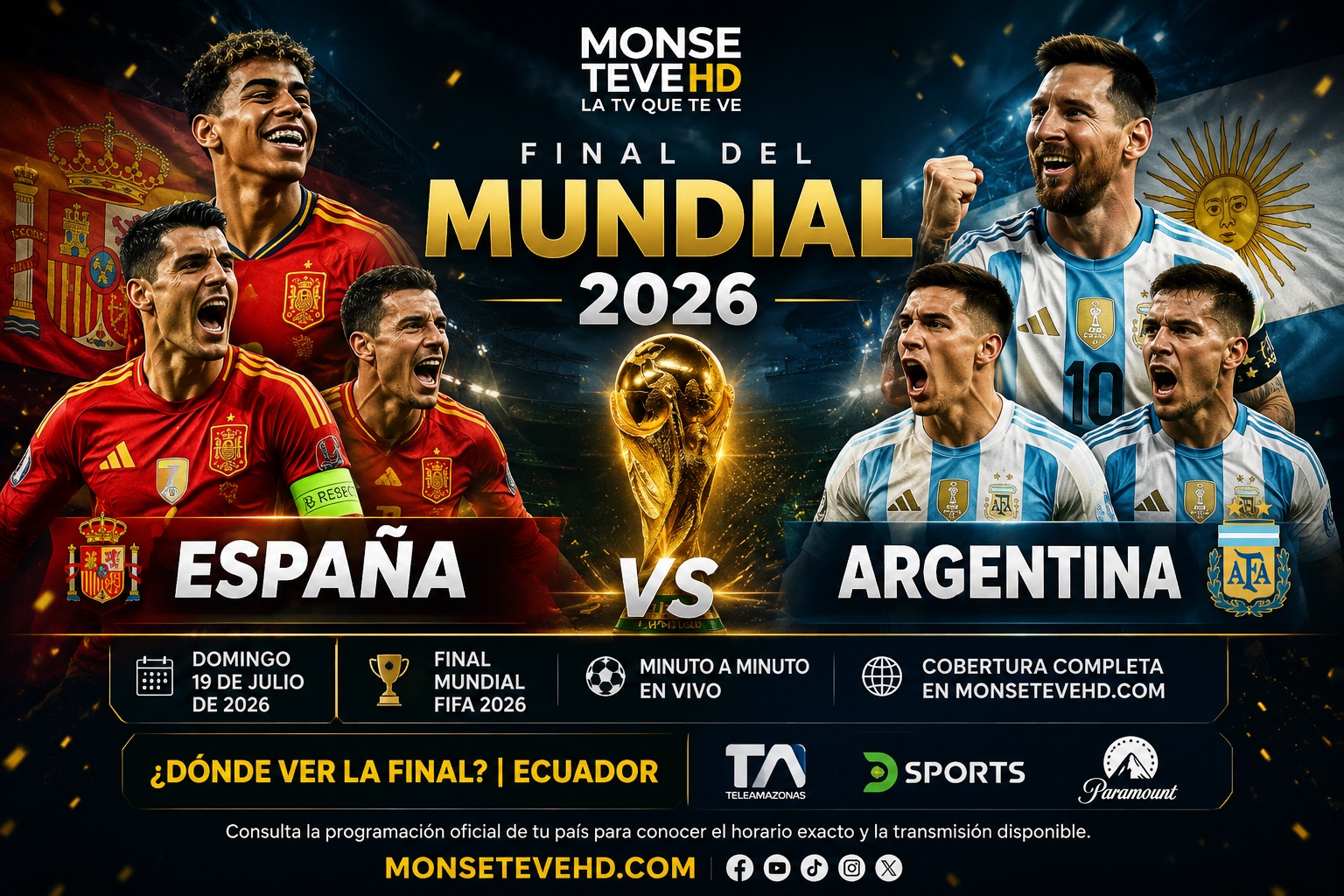 España vs Argentina: previa de la gran final del Mundial 2026