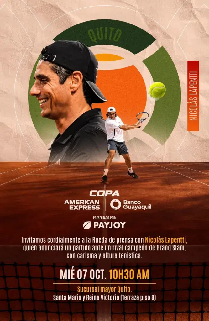 Lapentti anunciará rival campeón de Grand Slam